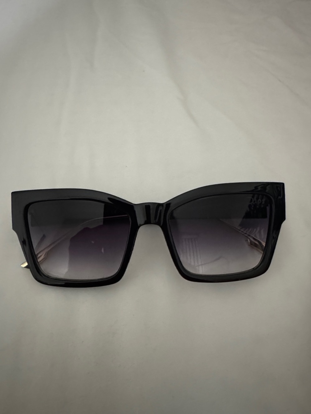 Black Square Gradient Lens Women's Sunglasses